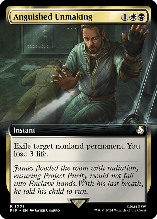 Anguished Unmaking (Extended Art) (Surge Foil) (PIP-1001) - Fallout: (Extended Art) Foil