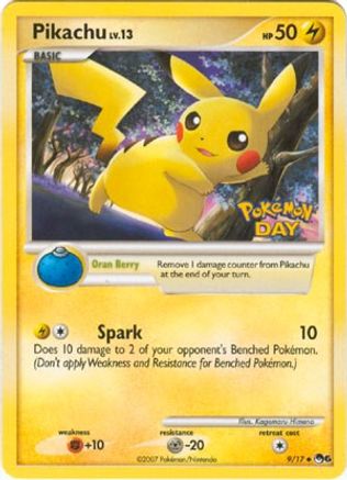 Pikachu (Pokemon Day Stamped)/017  POP Series 6 - Common