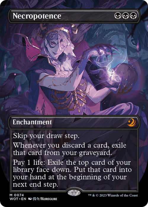 Necropotence (Anime Borderless) (WOT-074) - Wilds of Eldraine: Enchanting Tales Foil
