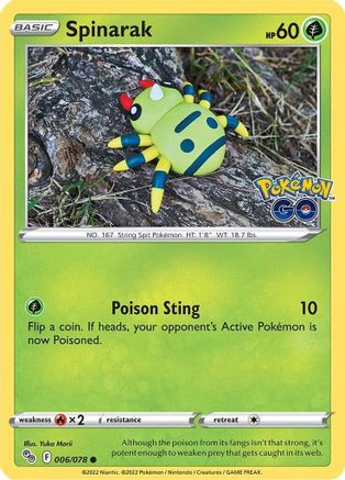 Spinarak 006  Pokemon GO - Common