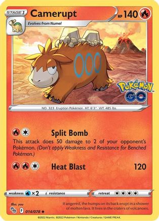 Camerupt 014  Pokemon GO - Uncommon