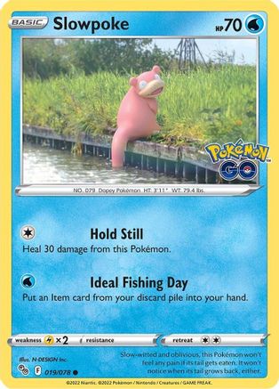 Slowpoke 019  - Reverse Holofoil Pokemon GO - Common