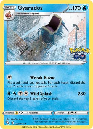 Gyarados 022  - Holofoil Pokemon GO - Holo Rare
