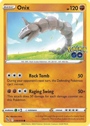 Onix 036  Pokemon GO - Common