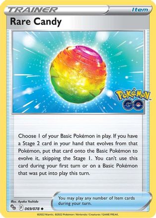 Rare Candy 069  - Reverse Holofoil Pokemon GO - Uncommon