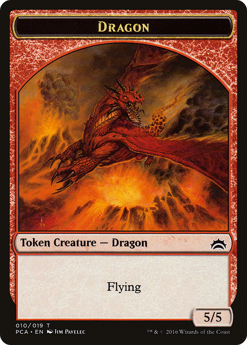 Dragon // Saproling Double-sided Token (PCA-010) - Planechase Anthology Tokens