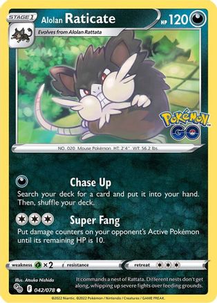 Alolan Raticate 042  Pokemon GO - Common