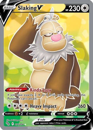 Slaking V (Full Art) 077  - Holofoil Pokemon GO - Ultra Rare