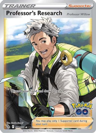 Professor's Research [Professor Willow] (Full Art) 078  - Holofoil Pokemon GO - Ultra Rare