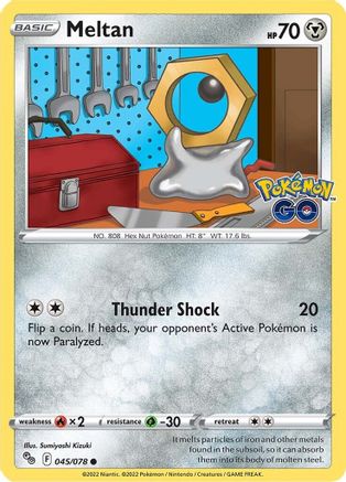 Meltan 045  - Reverse Holofoil Pokemon GO - Common