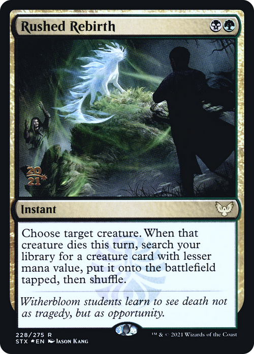 Rushed Rebirth (PRE-228S) - Strixhaven: School of Mages Promos Foil