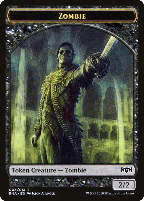 Zombie Token (RNA-003) - Ravnica Allegiance Tokens