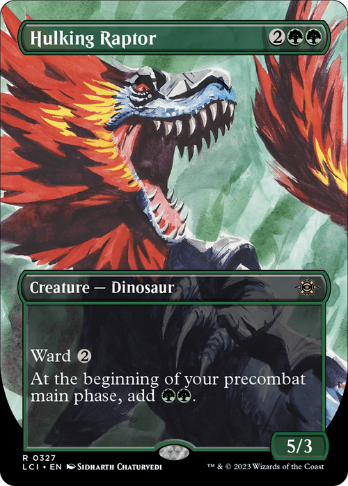 Hulking Raptor (Borderless) (LCI-327) - The Lost Caverns of Ixalan