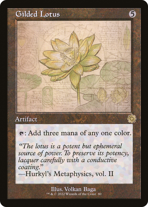 Gilded Lotus (Schematic) (BRR-080) - The Brothers' War Retro Artifacts Foil
