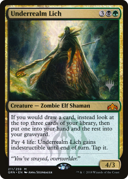 Underrealm Lich (PPZNR-211P) - Guilds of Ravnica Promos