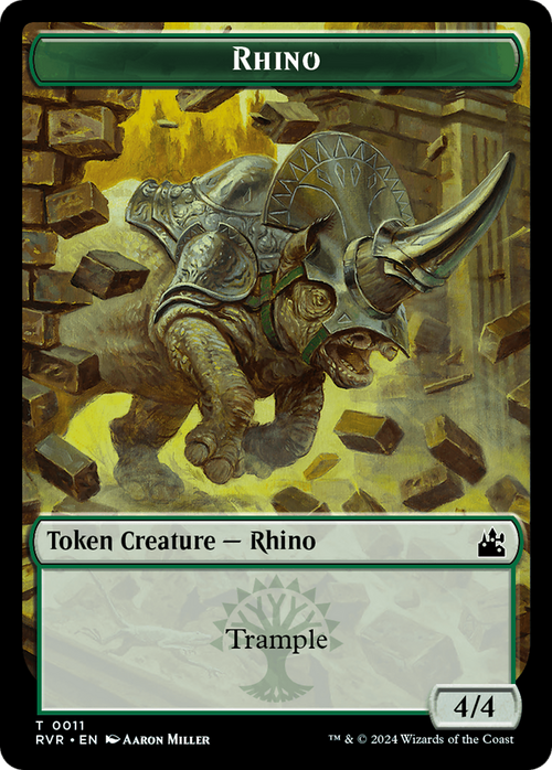 Rhino (TRVR-011) - Ravnica Remastered Tokens Foil