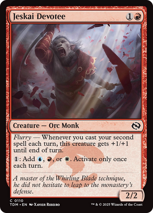 Jeskai Devotee (TDM-110) - Tarkir: Dragonstorm Foil