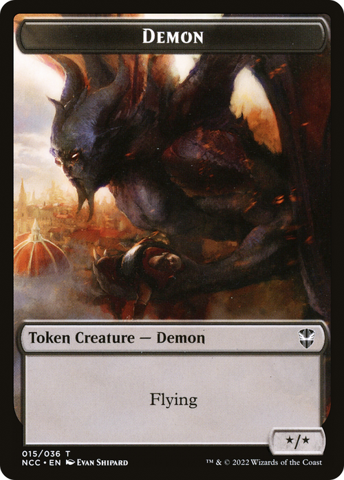 Demon (TNCC-015) - New Capenna Commander Tokens Foil