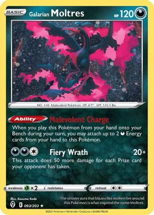 Galarian Moltres (Cosmos Holo) 093/203  Miscellaneous Cards & Products - Promo