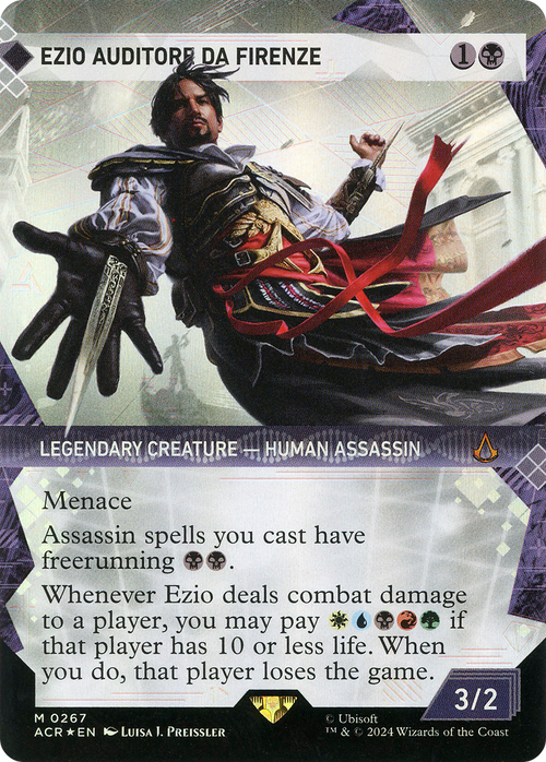 Ezio Auditore da Firenze (Showcase) (Textured Foil) (ACR-267) - Assassin's Creed: (Showcase) (Borderless) Foil