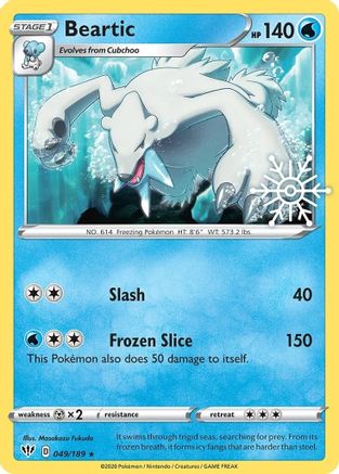 Beartic (Holiday Calendar) 049/189  - Holofoil Miscellaneous Cards & Products - Promo