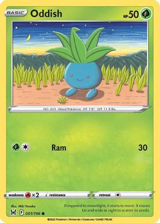 Oddish 001  SWSH11 Lost Origin - Common
