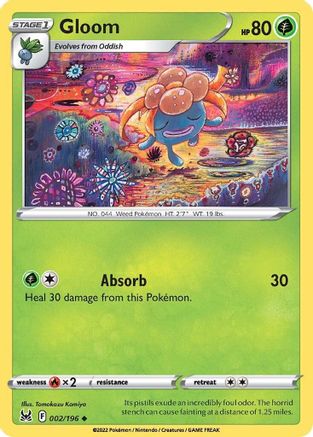 Gloom 002  - Reverse Holofoil SWSH11 Lost Origin - Uncommon