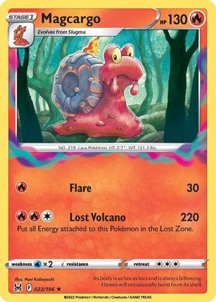 Magcargo 022  - Reverse Holofoil SWSH11 Lost Origin - Rare
