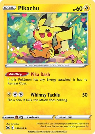 Pikachu 052  SWSH11 Lost Origin - Common