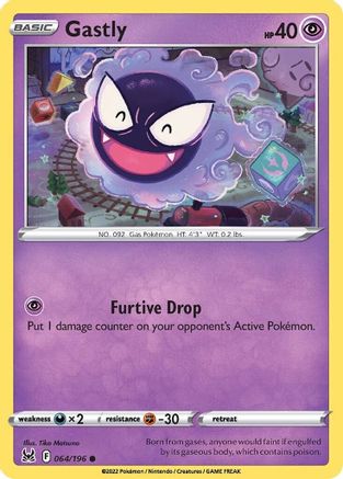 Gastly 064  - Reverse Holofoil SWSH11 Lost Origin - Common