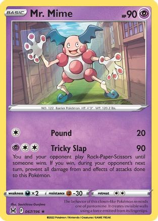 Mr. Mime 067  SWSH11 Lost Origin - Rare