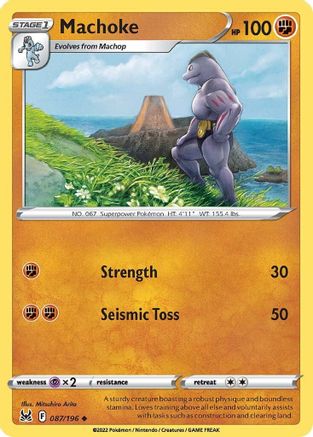 Machoke 087  - Reverse Holofoil SWSH11 Lost Origin - Uncommon