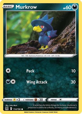 Murkrow 114  SWSH11 Lost Origin - Common