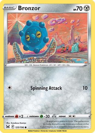 Bronzor 125  - Reverse Holofoil SWSH11 Lost Origin - Common