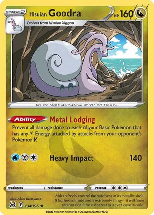 Hisuian Goodra 134  - Reverse Holofoil SWSH11 Lost Origin - Holo Rare