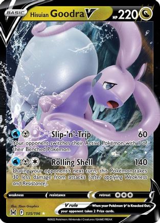 Hisuian Goodra V 135  - Holofoil SWSH11 Lost Origin - Ultra Rare