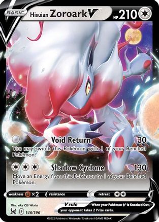 Hisuian Zoroark V 146  - Holofoil SWSH11 Lost Origin - Ultra Rare