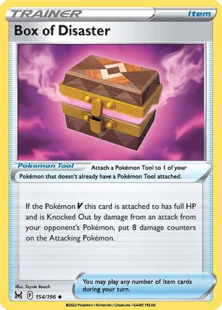 Box of Disaster 154  - Reverse Holofoil SWSH11 Lost Origin - Uncommon