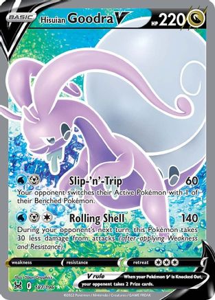 Hisuian Goodra V (Full Art) 187  - Holofoil SWSH11 Lost Origin - Ultra Rare