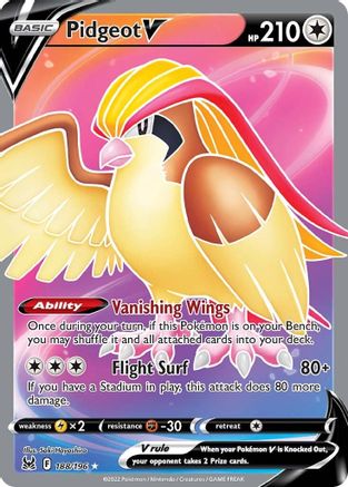 Pidgeot V (Full Art) 188  - Holofoil SWSH11 Lost Origin - Ultra Rare