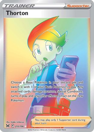Thorton (Secret) 210  - Holofoil SWSH11 Lost Origin - Secret Rare