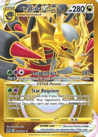 Giratina VSTAR (212) (Secret) (212)  212  - Holofoil SWSH11 Lost Origin - Secret Rare