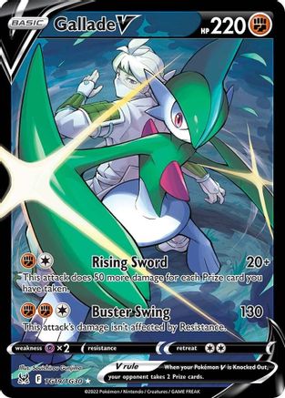 Gallade V TG19  - Holofoil SWSH11 Lost Origin Trainer Gallery - Ultra Rare
