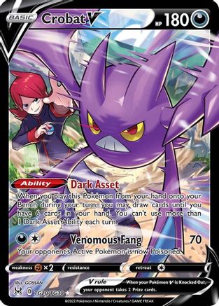 Crobat V TG20  - Holofoil SWSH11 Lost Origin Trainer Gallery - Ultra Rare