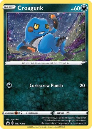 Croagunk (Cosmos Holo) SWSH245  - Holofoil SWSH Sword & Shield Promo Cards - Promo