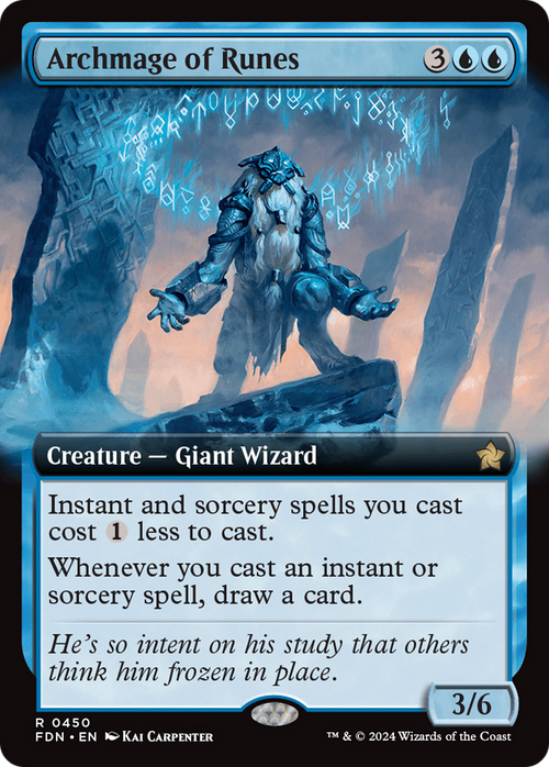 Archmage of Runes (Extended Art) (FDN-450) - Foundations: (Extended Art) Foil