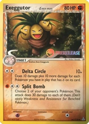 Exeggutor (Delta Species) - 41/110 (Prerelease)/110  Nintendo Promos - Promo