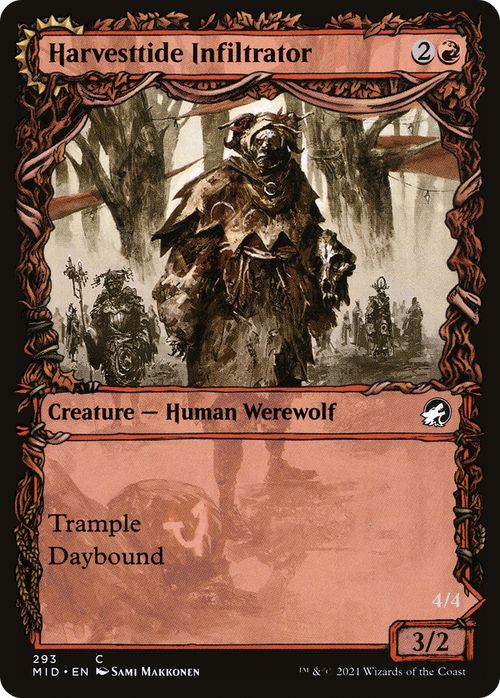Harvesttide Infiltrator (Showcase) (MID-293) - Innistrad: Midnight Hunt: (Showcase, Double Faced Transform) Foil