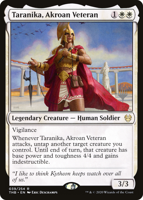 Taranika, Akroan Veteran (PPTHB-39P) - Theros Beyond Death Promos