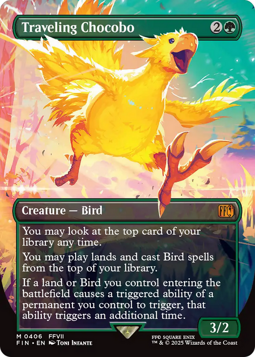 Traveling Chocobo (Borderless) (FIN-406) - FINAL FANTASY Foil